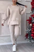 Lavinque outfit set Beige / S Ensemble Sweat Oversize & Legging | Confort & Style | Tendance Décontractée
