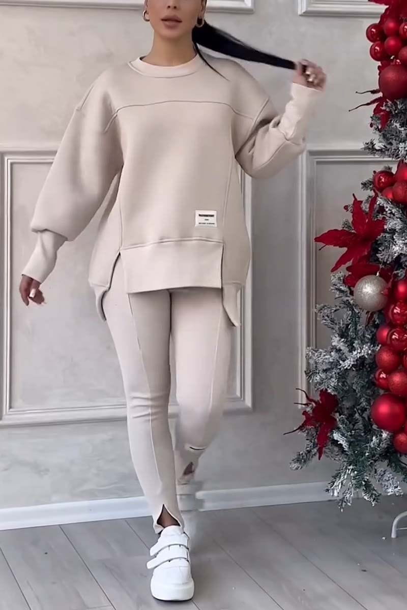 Lavinque outfit set Beige / S Ensemble Sweat Oversize & Legging | Confort & Style | Tendance Décontractée