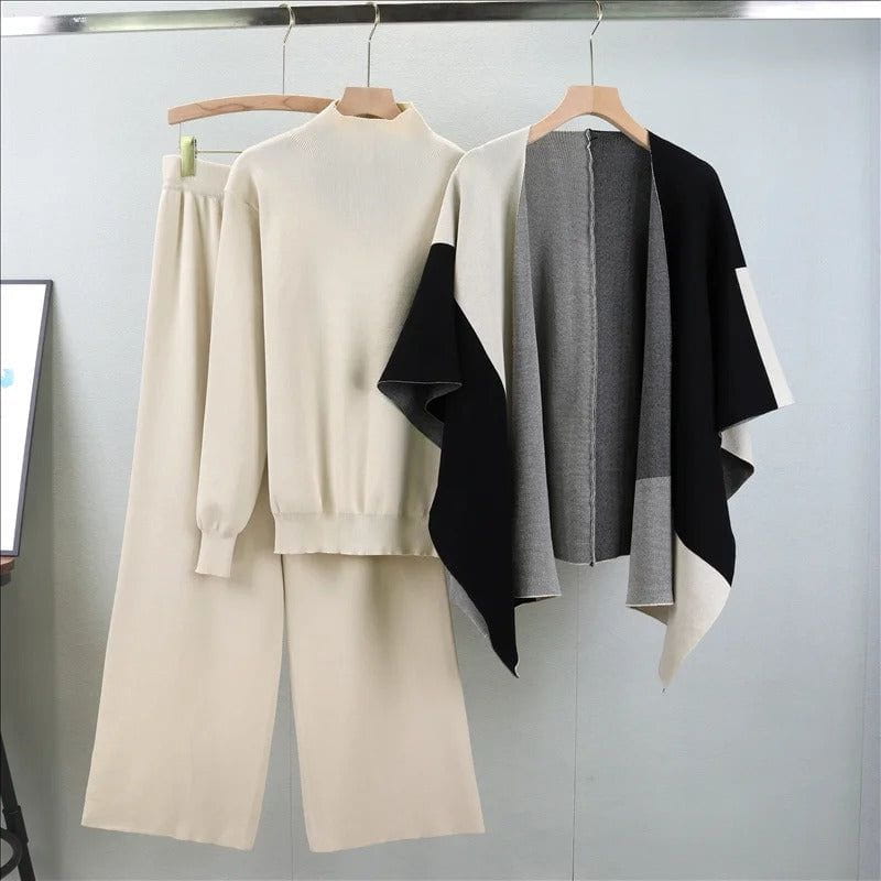 Lavinque outfit set Beige / Taille Unique Ensemble Tricot | Confort et Élégance | Tendance Automne-Hiver