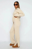 Lavinque Outfit set Beige / XS Ensemble Détente Zippé | Gris Chiné | Douceur et Style Décontracté