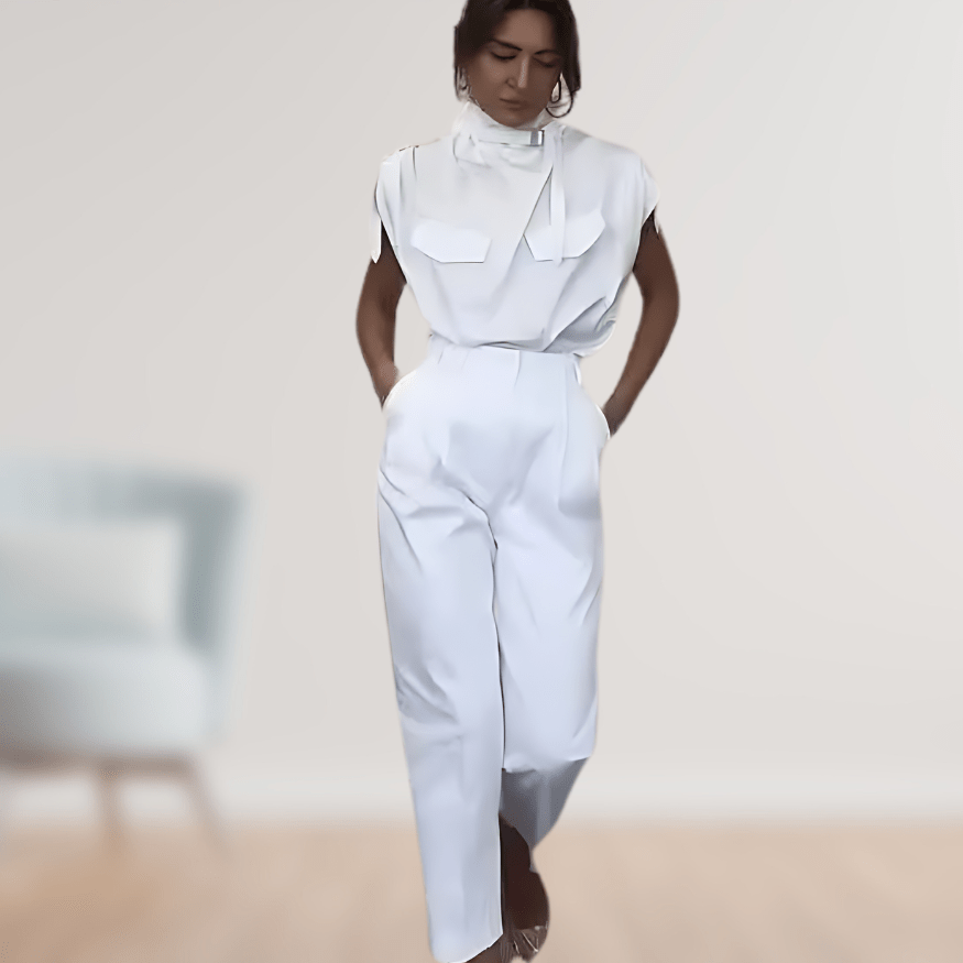 Lavinque outfit set Blanc / S Combinaison Utility Chic | Élégance Structurée | Look Moderne
