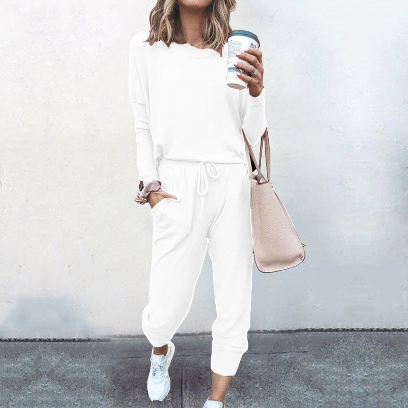 Lavinque Outfit set Blanc / S Ensemble Décontracté Femme | Bleu Cobalt | Ultra Confort & Style Quotidien