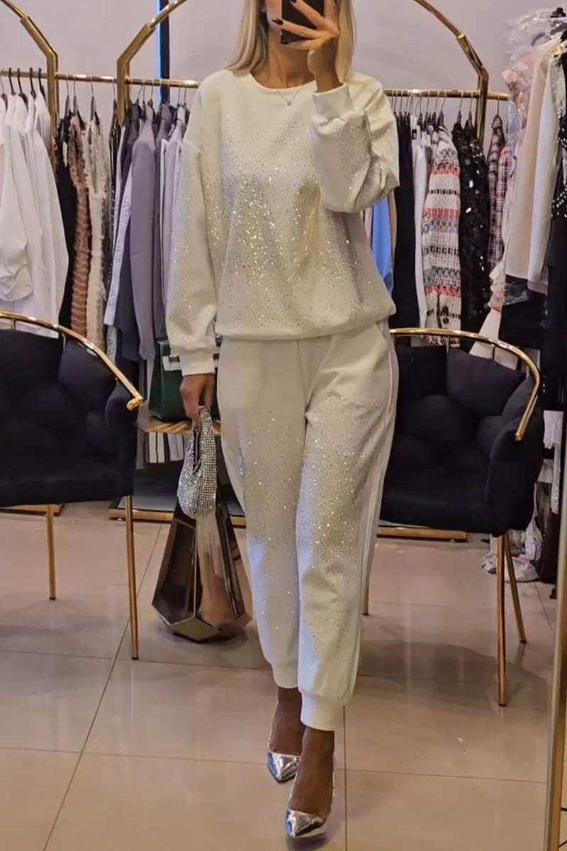 Lavinque outfit set Blanc / S Ensemble Jogging Femme | Chic & Confortable | Détente et Élégance