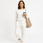 Lavinque Outfit set Blanc / S Ensemble Loungewear Vieux Rose | Ultra Confort | Look Décontracté