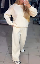 Lavinque outfit set Blanc / S Ensemble Survêtement Pailleté | Coton & Polyester | Confort et Glamour