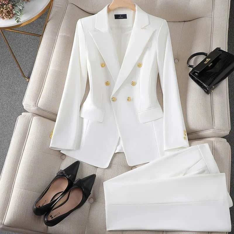 Lavinque outfit set Blanc / S Ensemble Tailleur Pantalon | Chic | Élégant et Moderne