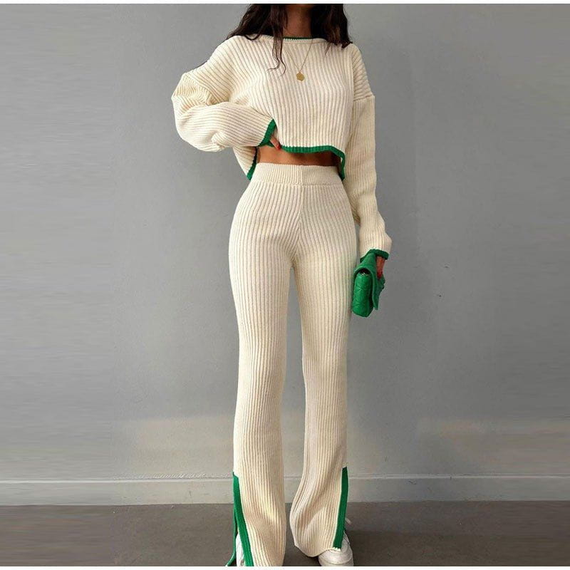 Lavinque outfit set Blanc / S Ensemble Tricot | Élégance et Confort | Tendance Moderne