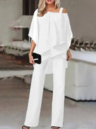 Lavinque outfit set Blanc / XS Ensemble Élégant Noir | Soirée | Flottant et Sophistiqué