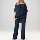 Lavinque outfit set Bleu foncé / S Ensemble Pantalon et Blouse | Chic et Élégant | Fluide et Sophistiqué