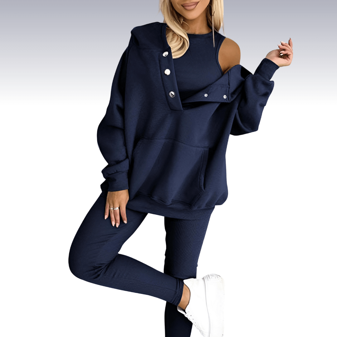 Lavinque outfit set Bleu foncé / S Ensemble Survêtement Épaules Dénudées | Confortable et Tendance