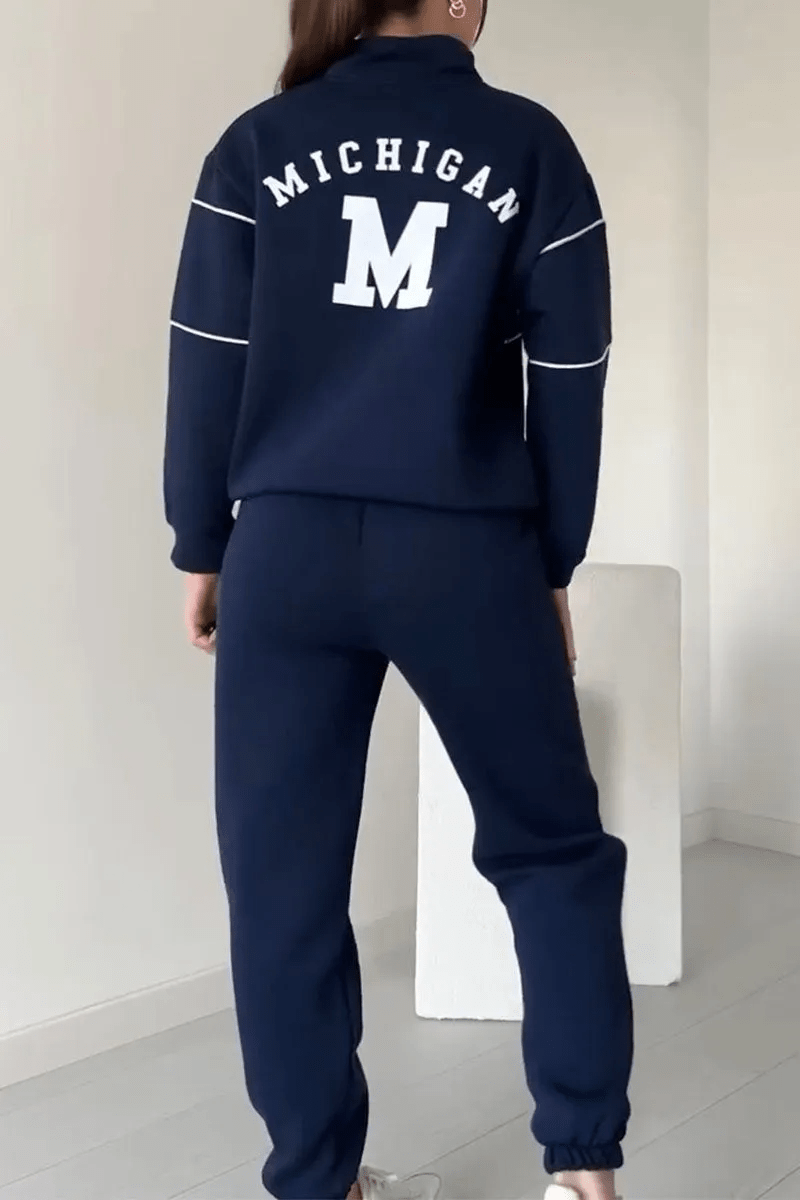 Lavinque outfit set Bleu foncé / S Ensemble Survêtement Hiver | Coton & Polyester | Confort et Style