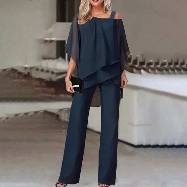 Lavinque outfit set Bleu foncé / XS Ensemble Élégant Noir | Soirée | Flottant et Sophistiqué