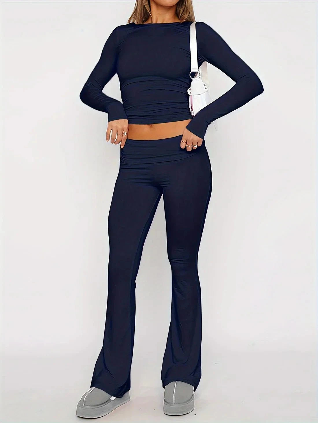 Lavinque Outfit set Bleu foncé / XS Ensemble Fit & Flare | Bleu Marine | Minimaliste et Ultra Féminin