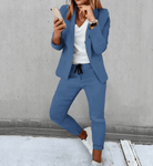 Lavinque outfit set Bleu / S Ensemble Blazer et Jogger | Chic Décontracté | Confort et Élégance