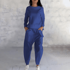 Lavinque Outfit set Bleu / S Ensemble Décontracté en Coton | Blanc | Minimaliste et Confort Absolu