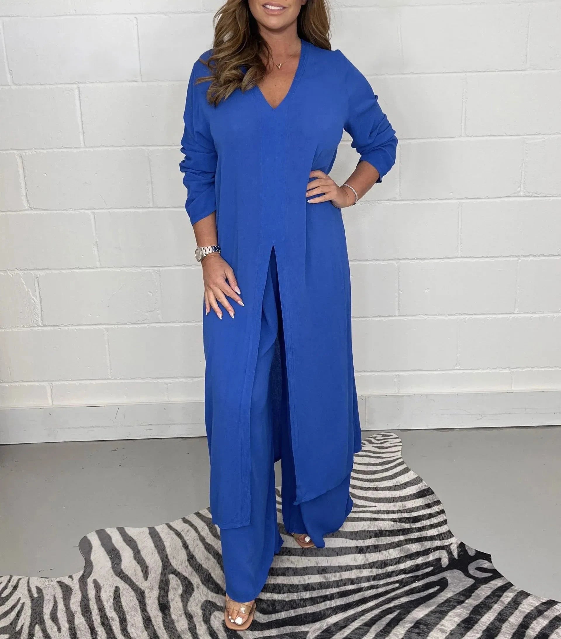 Lavinque Outfit set Bleu / S Ensemble Élégance Fluide | Vert Sauge | Chic et Confortable