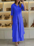 Lavinque outfit set Bleu / S Ensemble Long en Lin | Élégance Naturelle | Confort &  Légèreté