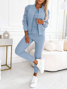 Lavinque outfit set Bleu / S Ensemble Sportwear Chic | Rouge | Confort et Élégance Décontractée