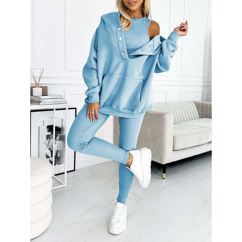 Lavinque outfit set Bleu / S Ensemble Sweat à Capuche & Legging | Confort & Style | Tendance Décontractée