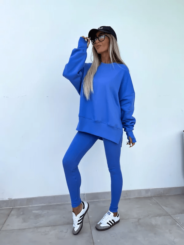 Lavinque outfit set Bleu / S Ensemble Sweat & Legging Femme | Confort & Style | Look Décontracté et Tendance