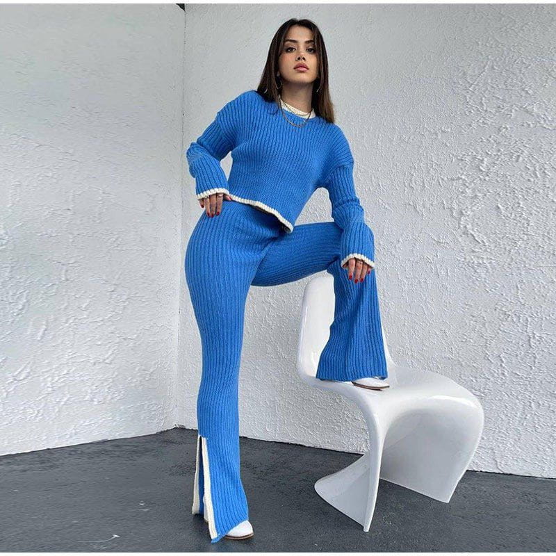 Lavinque outfit set Bleu / S Ensemble Tricot | Élégance et Confort | Tendance Moderne