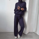Lavinque outfit set Bleu / S Ensemble Tricoté à Col Roulé | Élégance Décontractée | Doux & Confortable