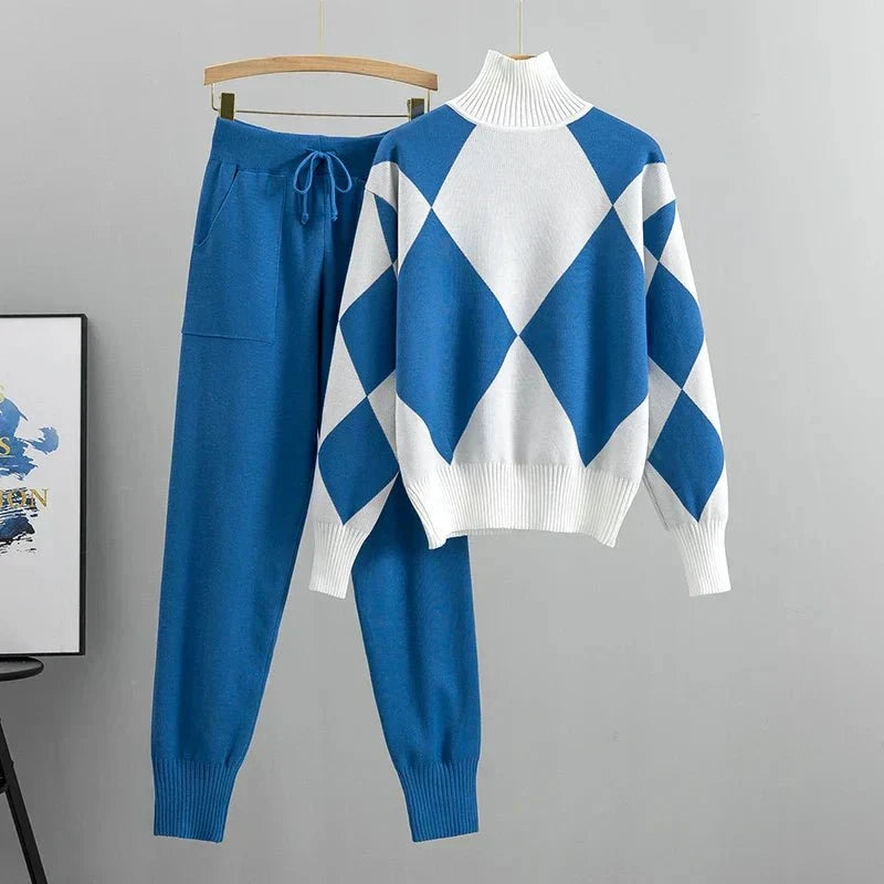 Lavinque outfit set Bleu / S Tenue Décontractée en Tricot | Confort | Élégance et Chaleur