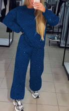 Lavinque outfit set Bleu / XS Ensemble Sweat et Pantalon | Confort & Paillettes | Look Streetwear