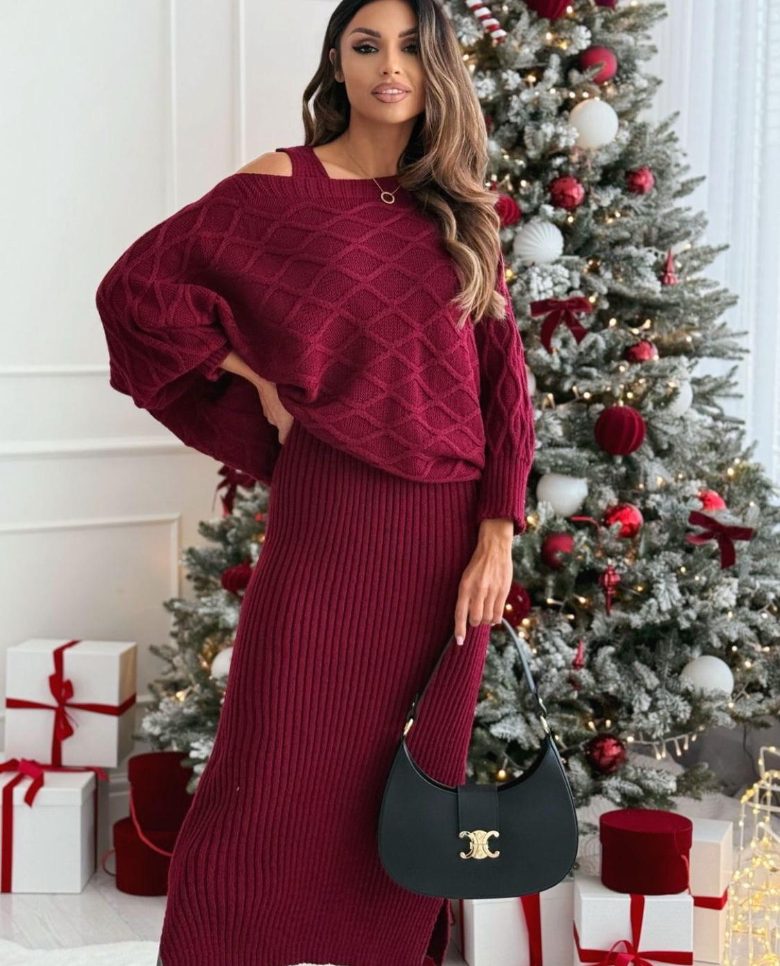 Lavinque outfit set Bordeaux / S Ensemble Tricot 2 Pièces | Élégance | Confort et Tendance