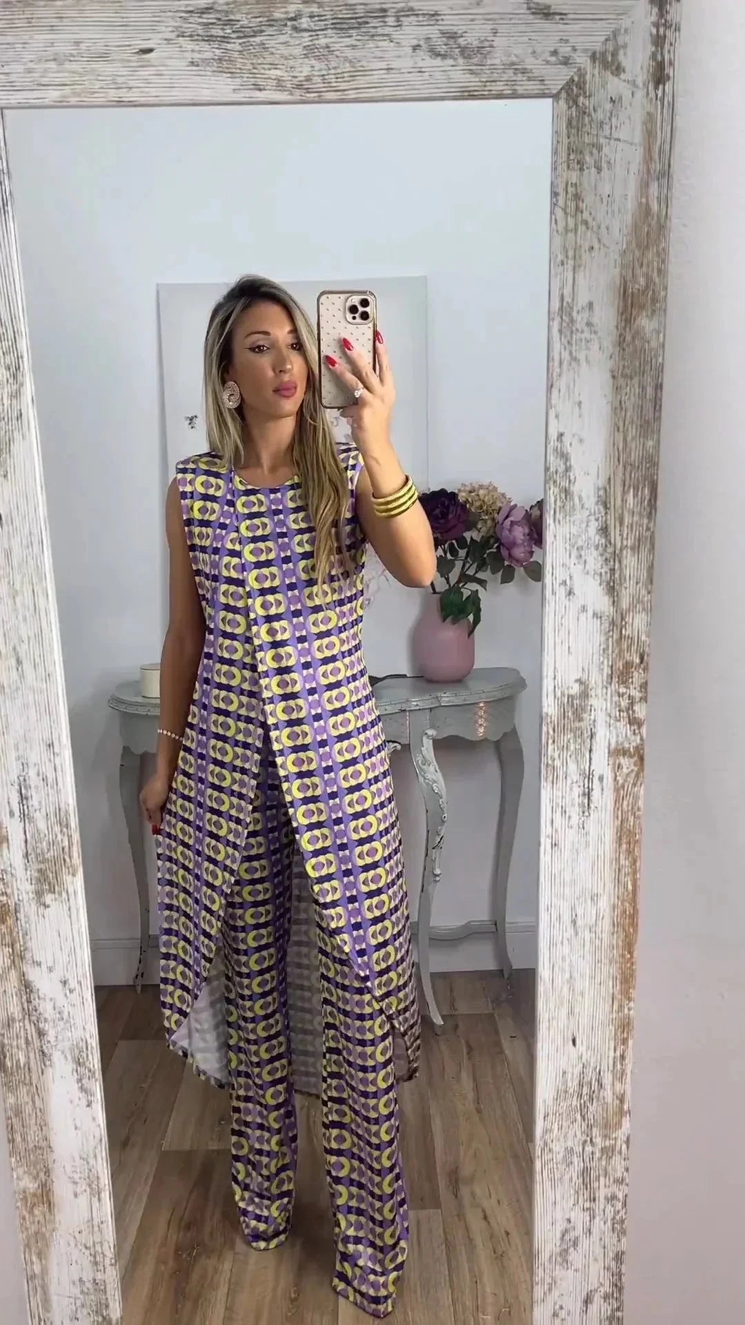 Lavinque outfit set Combinaison Sans Manches | Fendue à l'Avant | Élégante et Originale