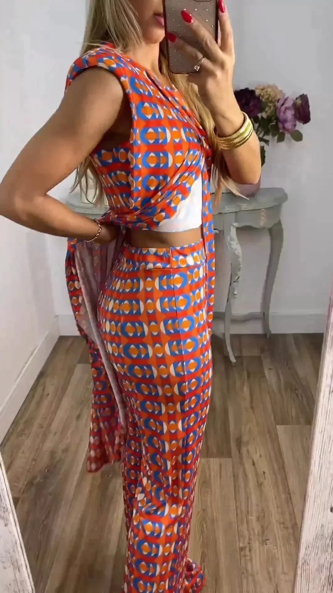 Lavinque outfit set Combinaison Sans Manches | Fendue à l'Avant | Élégante et Originale