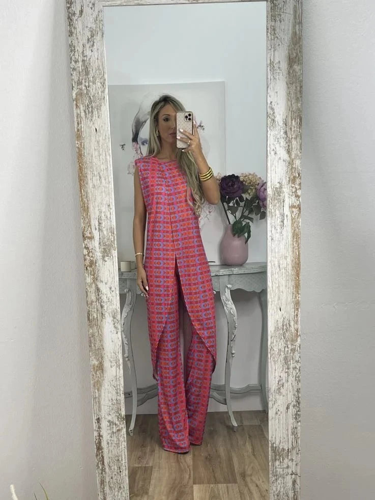 Lavinque outfit set Combinaison Sans Manches | Fendue à l'Avant | Élégante et Originale