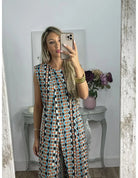 Lavinque outfit set Combinaison Sans Manches | Fendue à l'Avant | Élégante et Originale