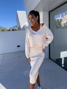Lavinque outfit set Crème / S Ensemble Jupe et Sweat | Moderne | Confort et Style Coloré
