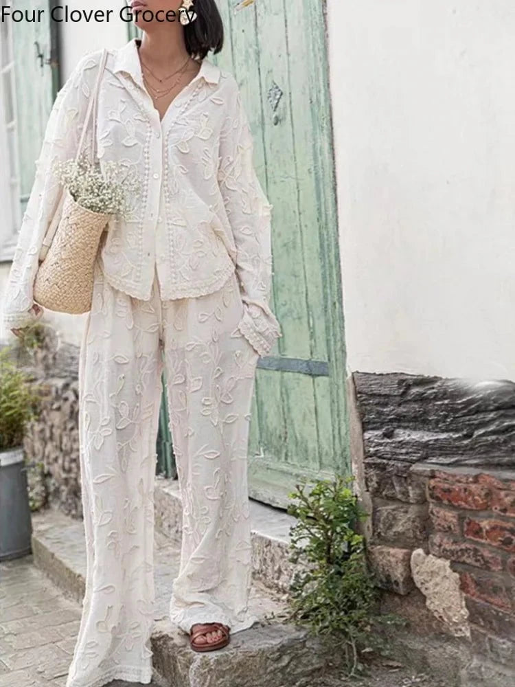 Lavinque outfit set Ensemble Bohème en Coton Brodé | Élégance Naturelle | Léger & Raffiné