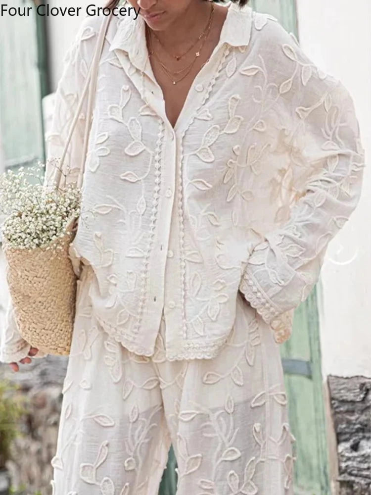 Lavinque outfit set Ensemble Bohème en Coton Brodé | Élégance Naturelle | Léger & Raffiné