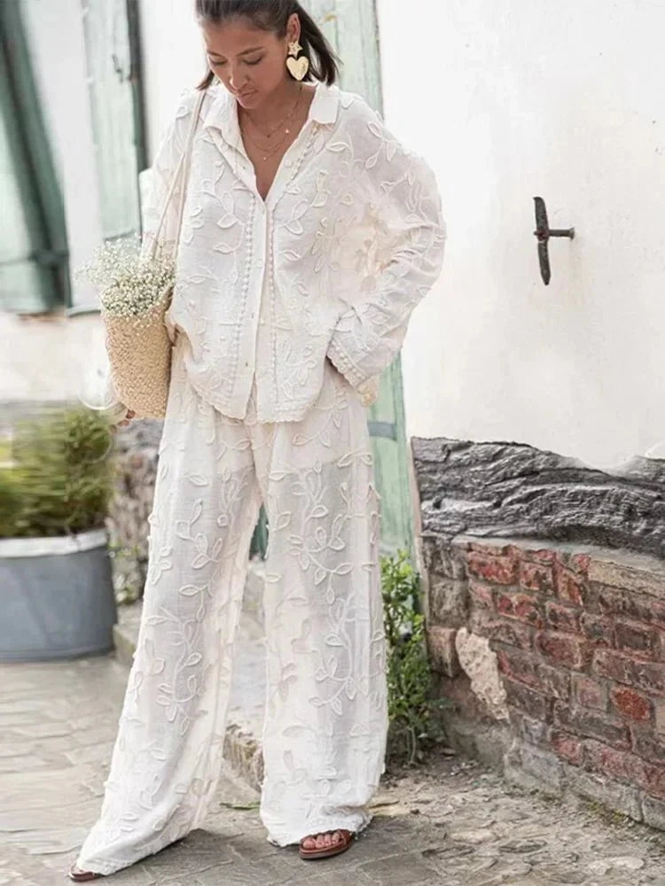 Lavinque outfit set Ensemble Bohème en Coton Brodé | Élégance Naturelle | Léger & Raffiné