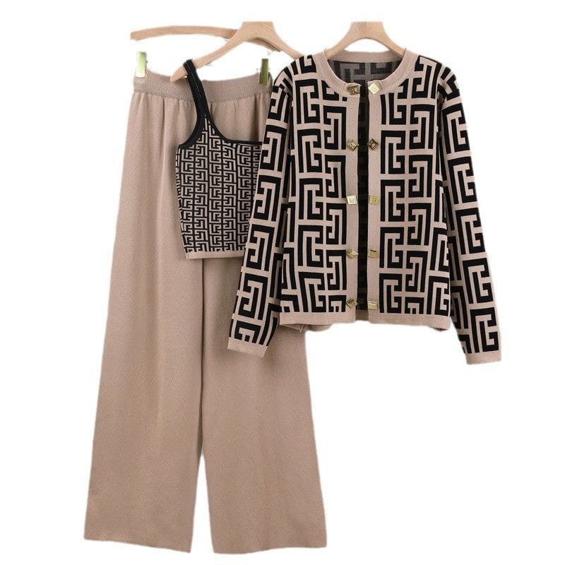 Lavinque outfit set Ensemble Chic 3 Pièces | Motif Graphique | Élégance et Confort