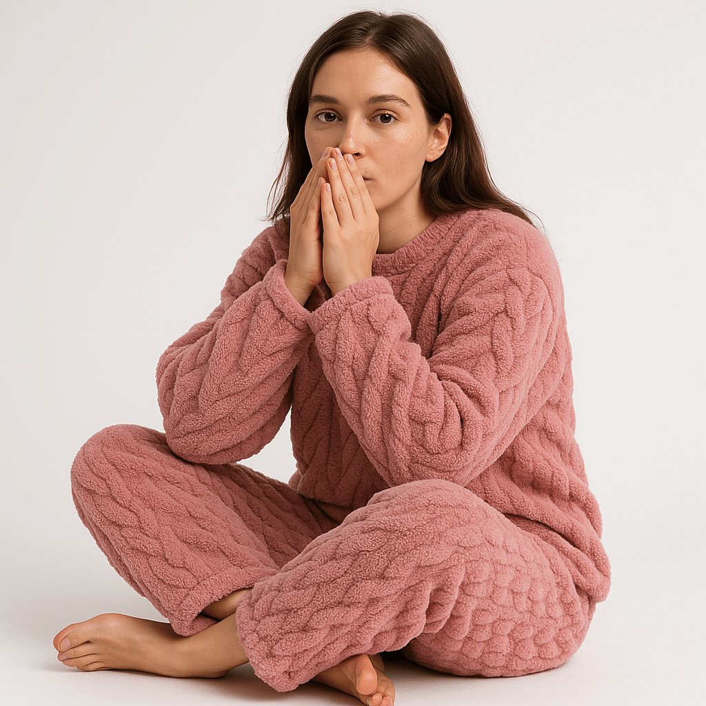 Lavinque Outfit set Ensemble Cocooning Torsadé Crème | Ultra Doux | Parfait pour l’Hiver