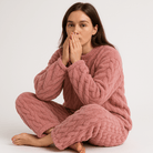 Lavinque Outfit set Ensemble Cocooning Torsadé Crème | Ultra Doux | Parfait pour l’Hiver