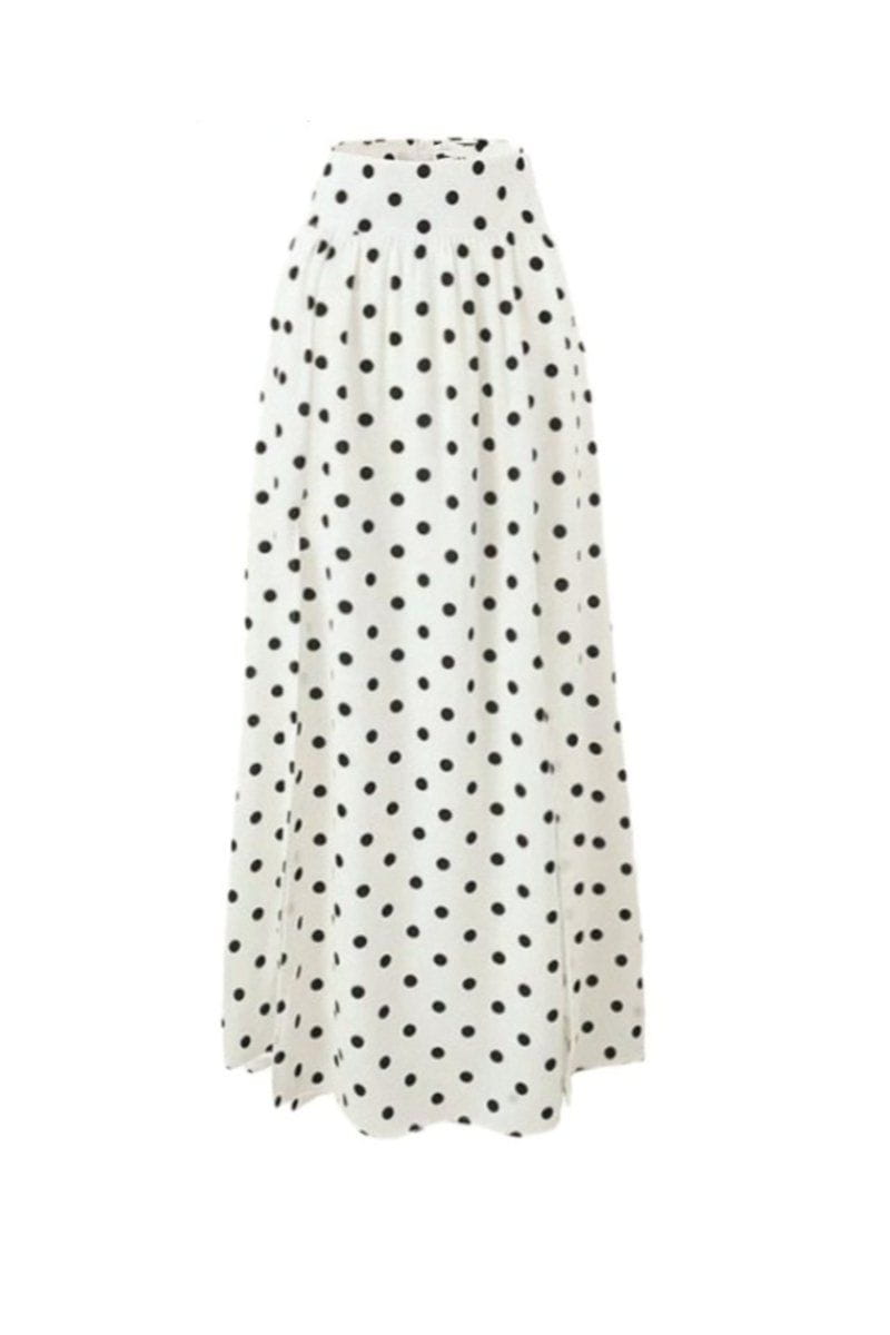 Lavinque outfit set Ensemble Crop Top et Jupe Fendue à Pois | Audacieux | Léger et Glamour