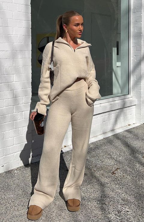 Lavinque Outfit set Ensemble Détente Zippé | Gris Chiné | Douceur et Style Décontracté