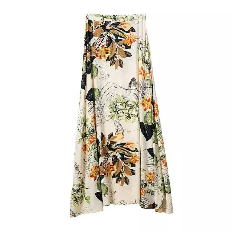 Lavinque Outfit set Ensemble Fleuri 2 Pièces | Top Cropped & Jupe Longue | Léger et Bohème