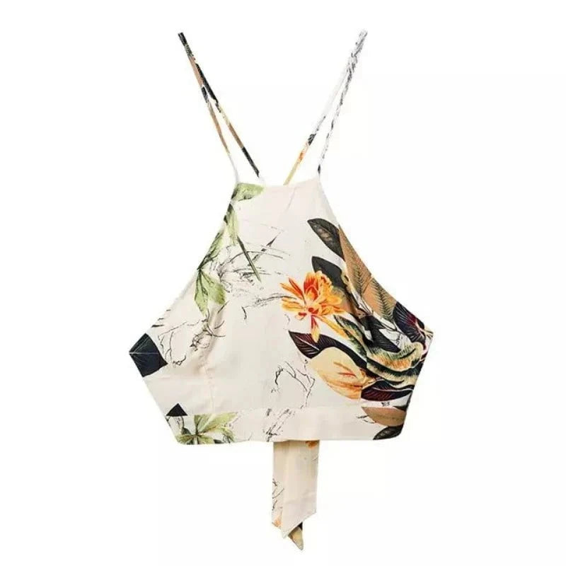 Lavinque Outfit set Ensemble Fleuri 2 Pièces | Top Cropped & Jupe Longue | Léger et Bohème