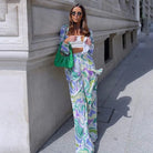 Lavinque outfit set Ensemble Fluide Femme | Motif Psychédélique | Élégance et Confort