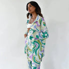 Lavinque outfit set Ensemble Fluide Femme | Motif Psychédélique | Élégance et Confort