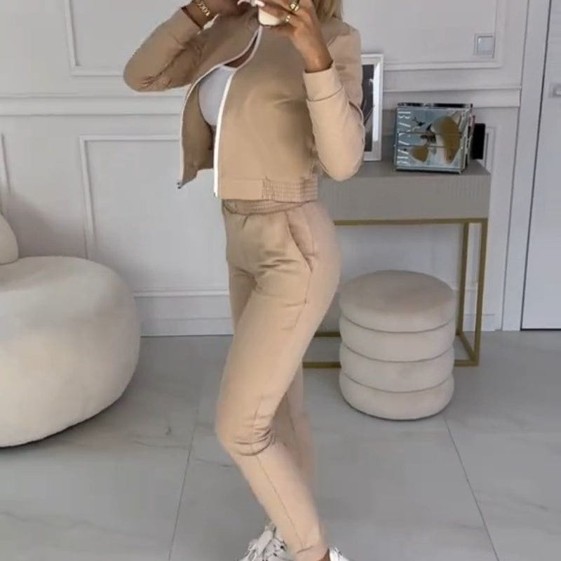 Lavinque outfit set Ensemble Jogging Chic | Beige | Confort et Style Sportwear