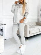 Lavinque Outfit set Ensemble Jogging Douillet | Gris Clair | Confort et Style Décontracté