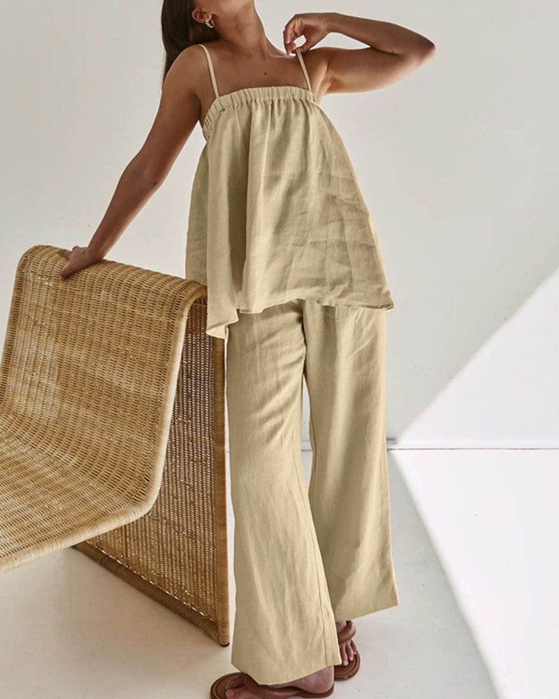 Lavinque outfit set Ensemble Lin Décontracté | Naturel | Léger et Élégant