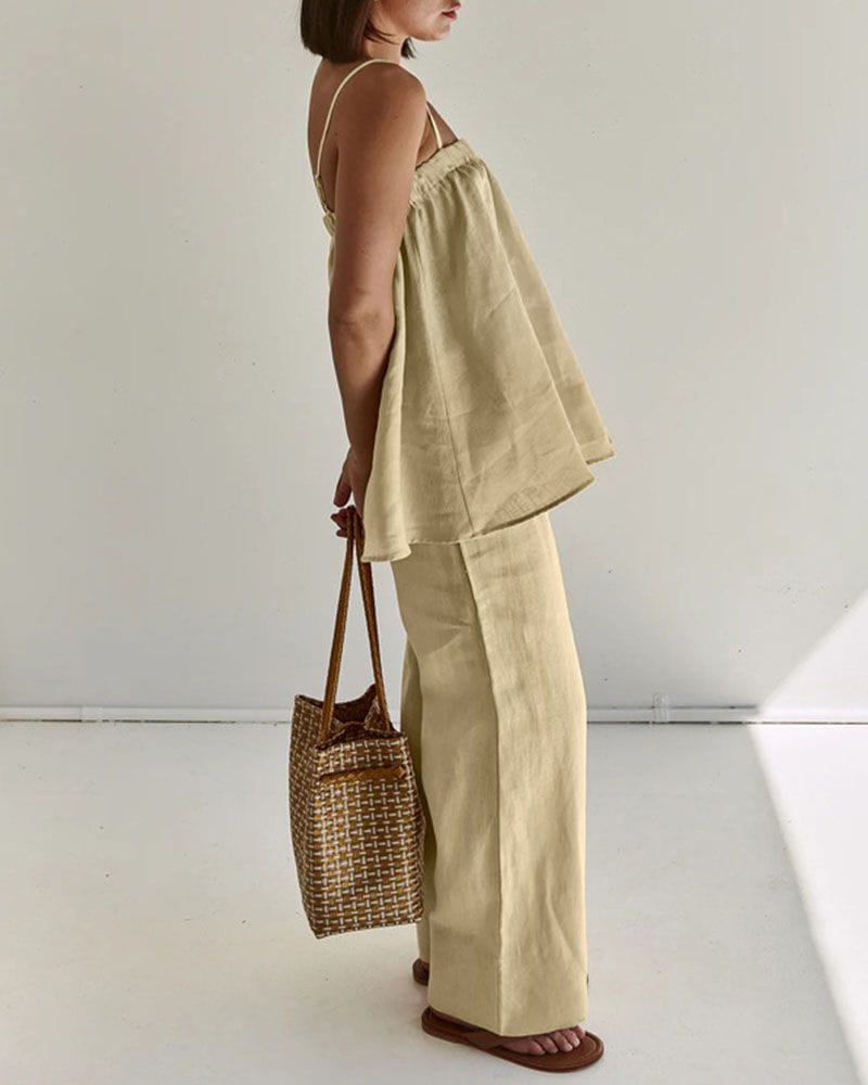 Lavinque outfit set Ensemble Lin Décontracté | Naturel | Léger et Élégant